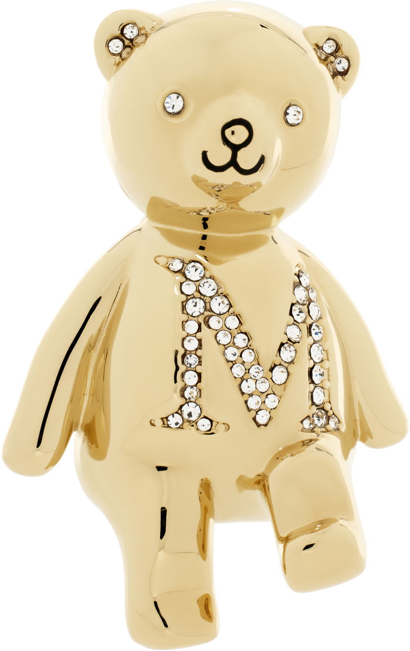 Zatiči Max Mara Max Mara Crystal Embellished Bear Brooch Kovinski | 2424756102600 MM02593