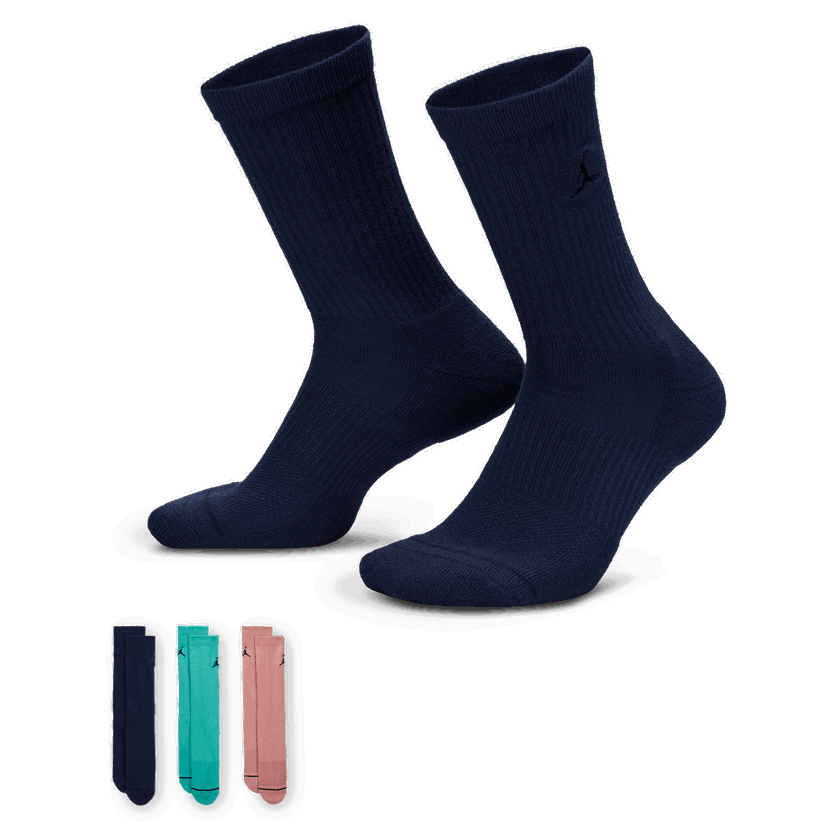 Nogavice Jordan Jordan Everyday Crew Socks (3 Pairs) Mornarica | DX9632-926