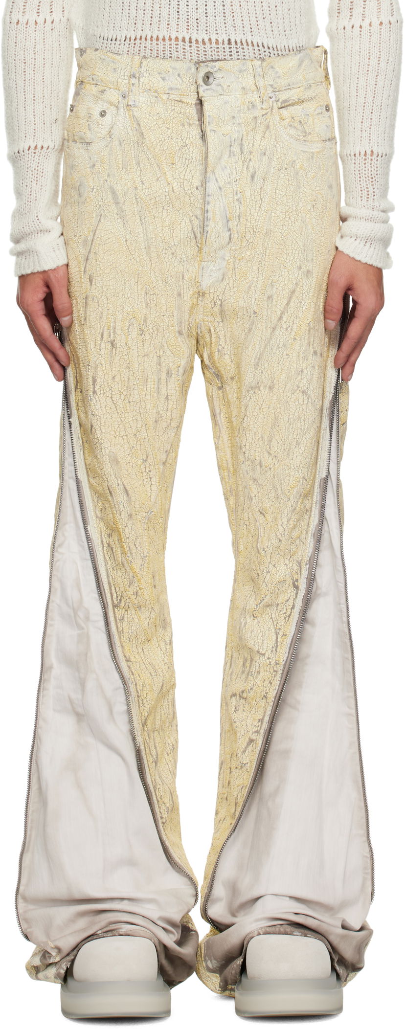 Kavbojke Rick Owens Rick Owens Hollywood Bolan Jeans Rumena | RR01E5343 SMMC