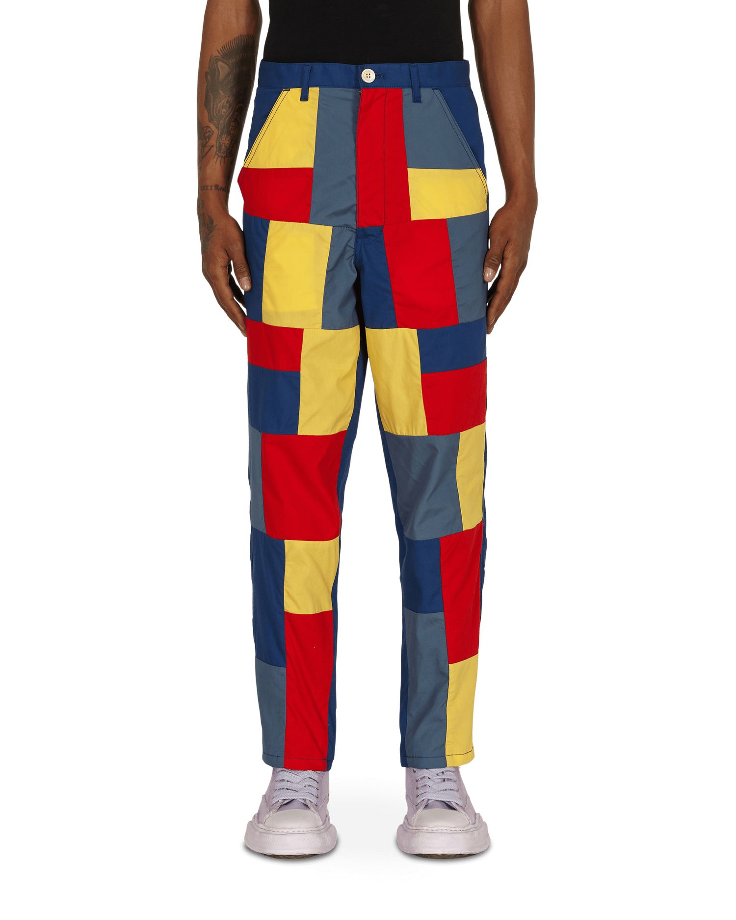 Hlače Comme des Garçons Patchwork Pants Rdeča | FG-P022-SS21 1, 1