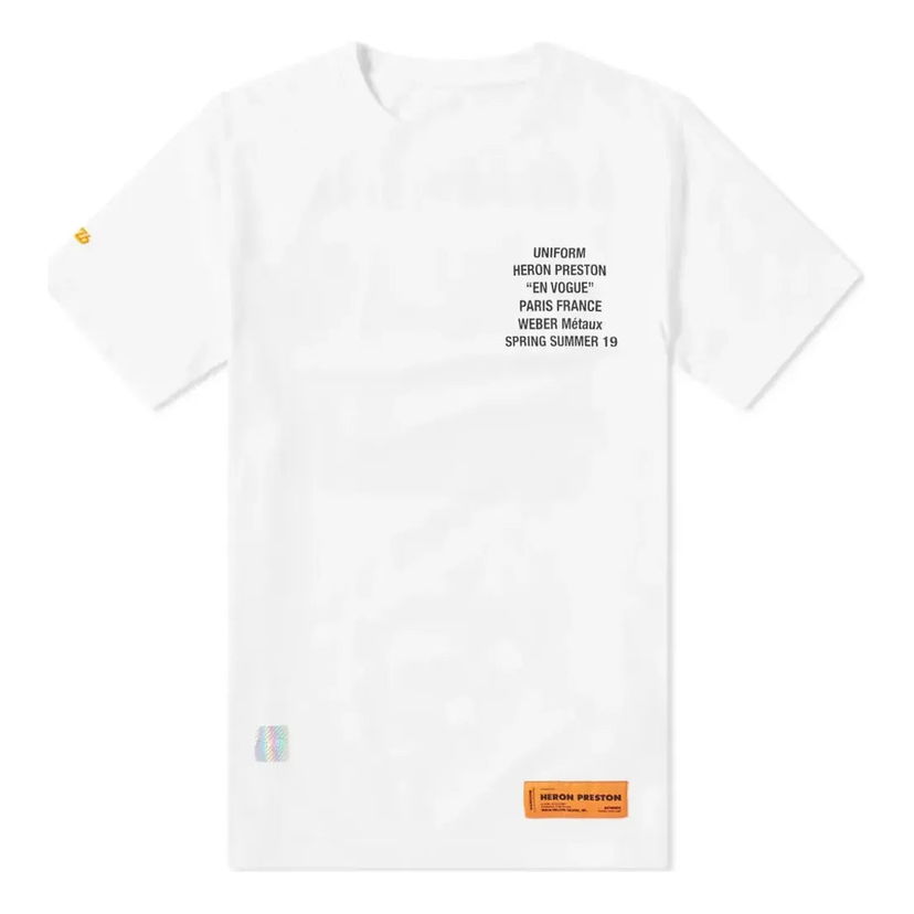 Majica HERON PRESTON Metal Worker T-Shirt Bela | HMAA001S196320260188