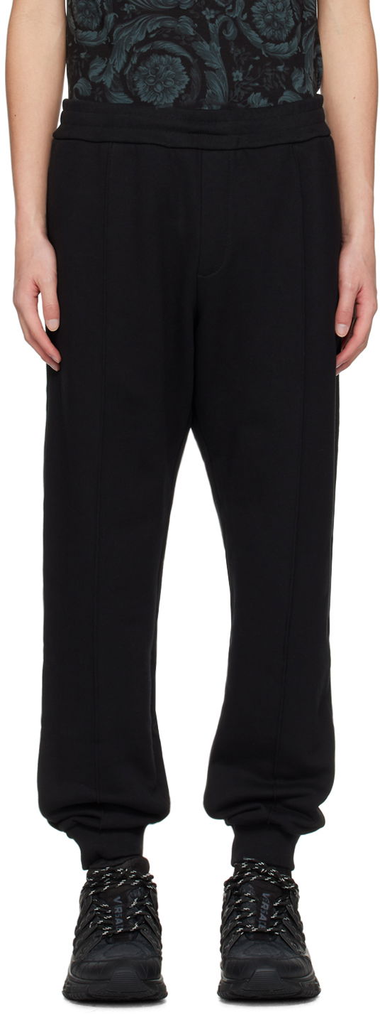 Trenirka Versace Black Embroidered Sweatpants Črna | 1012568-1A09063-1B000