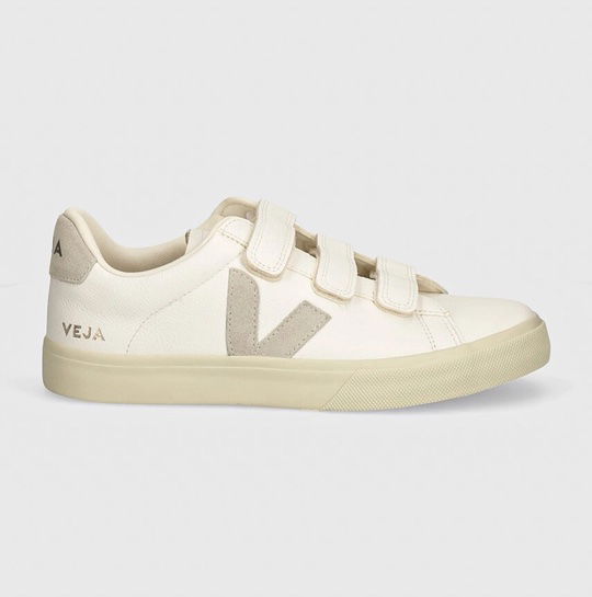 Superge in čevlji Veja Recife Velcro Sneaker Extra White/Natural Rjava | RC0502919B
