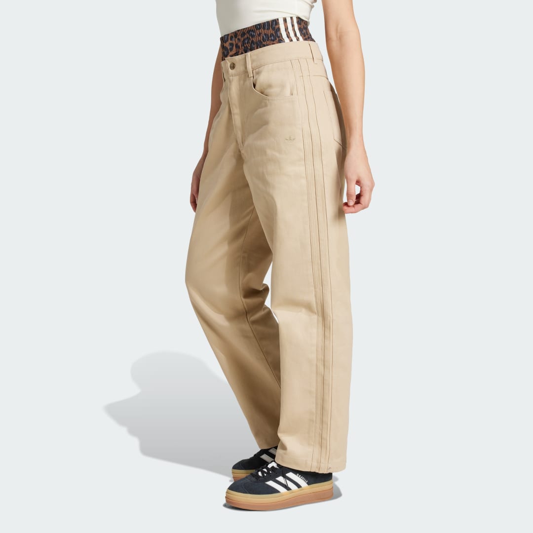 Hlače adidas Performance Firebird Wide-Leg Pants Bež | JX8760, 0