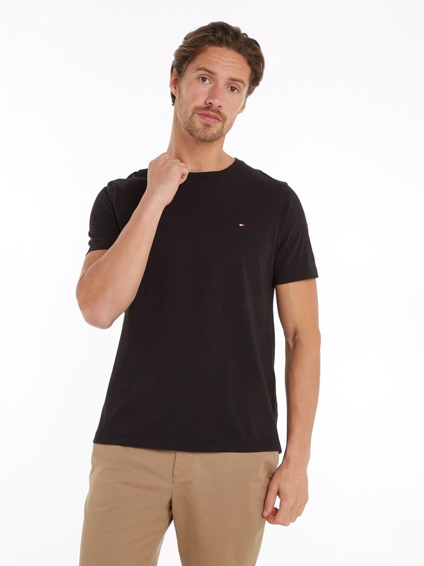 Majica Tommy Hilfiger Slim Fit T-shirt Črna | MW0MW37267BDS