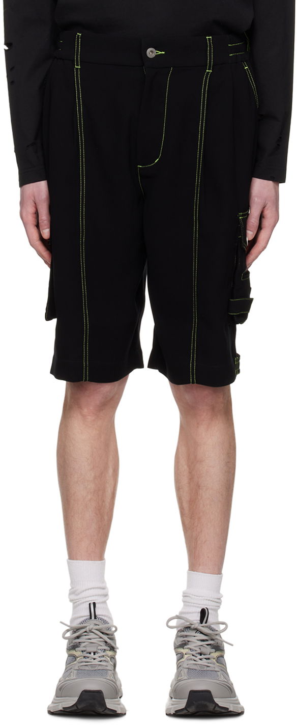 Kratke hlače Feng Chen Wang Feng Chen Wang Contrast Stitch Cargo Shorts Črna | FMS15ST08