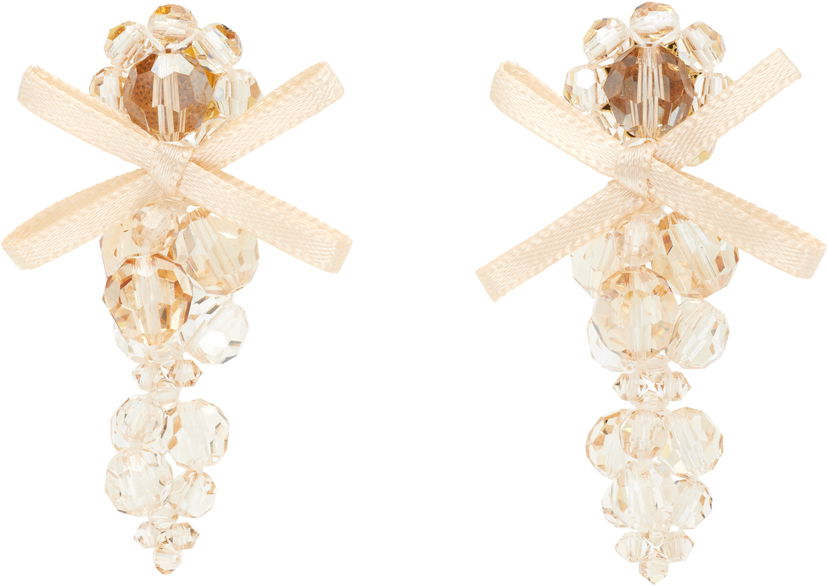 Uhani Simone Rocha Simone Rocha Petite Bow Cluster Earrings Bež | ERG545 0903