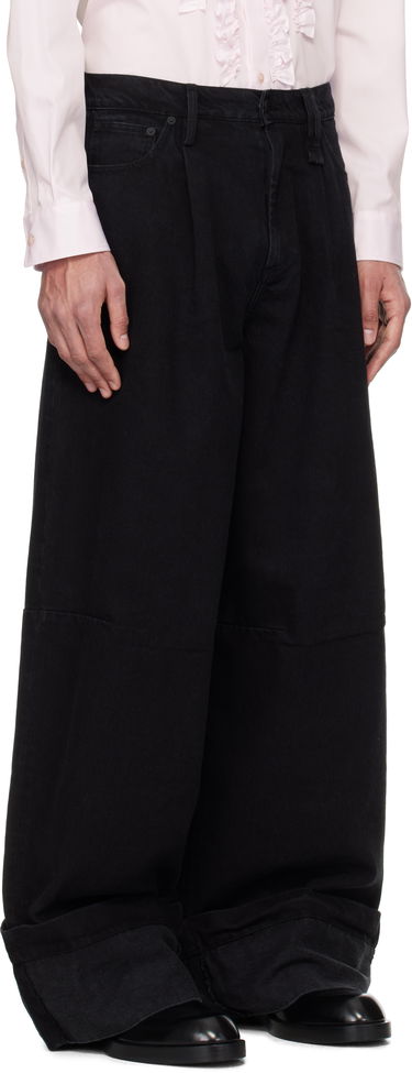 Kavbojke Simone Rocha Simone Rocha Embellished Puddle Jeans Črna | 4131B 1239, 1