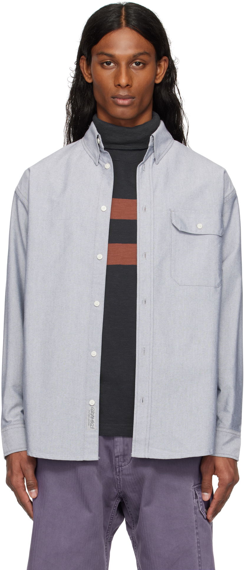Srajce GRAMICCI Gramicci Oxford Stance Shirt Modra | G5SM-J016