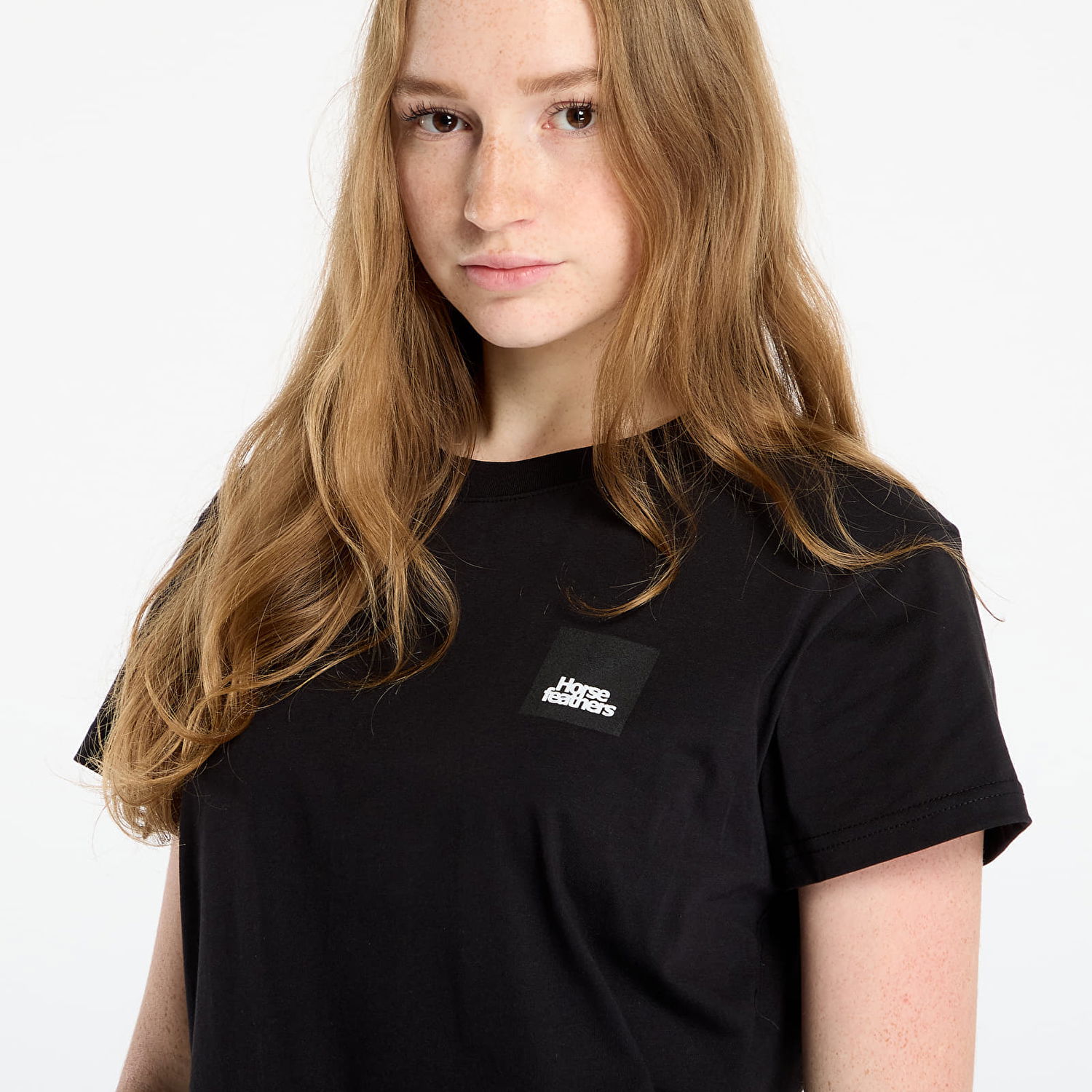 Majica Horsefeathers Patch Logo T-shirt Suzy Top Črna | SW959C, 1