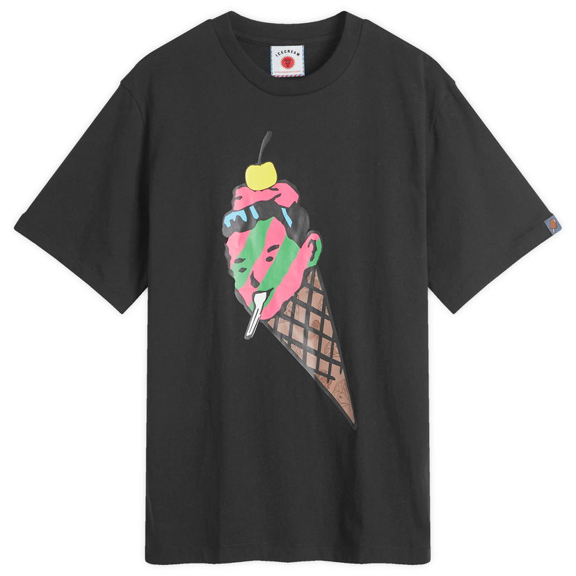 Majica BBC IceCream ICECREAM Cone Man T-Shirt, Size Large Črna | IC24483-BLK