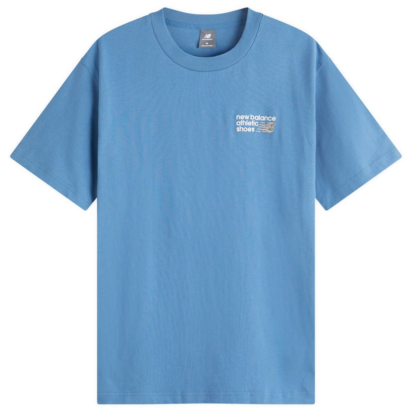 Majica New Balance Athletics Premium Logo T-Shirt, Size Large Modra | MT41908-SET