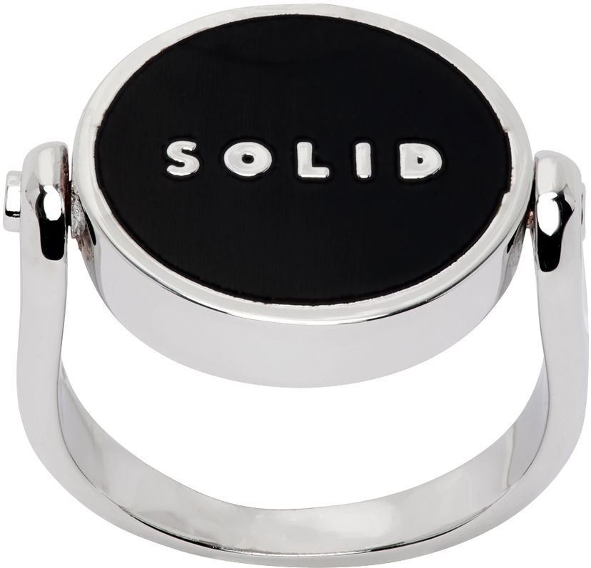 Prstan Solid Homme Solid Homme Round Ring Črna | S231AC22