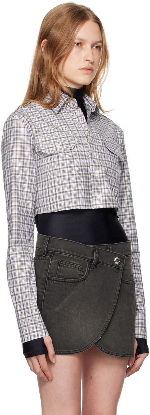 Srajce Coperni Cropped Button Up Shirt Modra | COPCH43F2007, 1