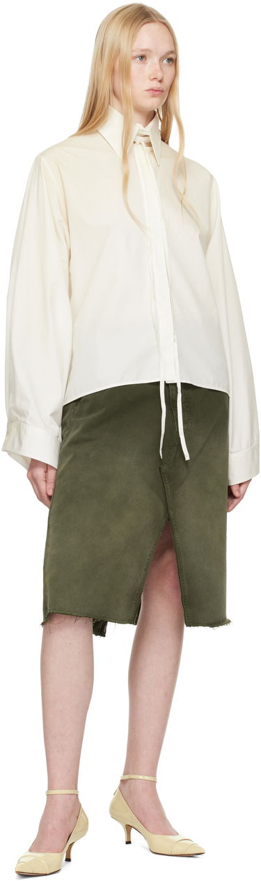 Srajce Maison Margiela MM6 Maison Margiela Cotton Poplin Tie-Neck Shirt Bela | S62DT0039 M35458, 3