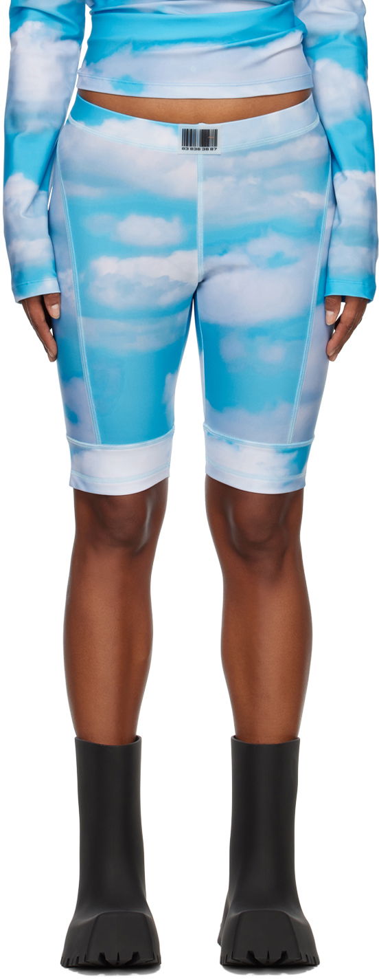 Kratke hlače VETEMENTS Printed Bike Shorts Modra | VL14AT400S