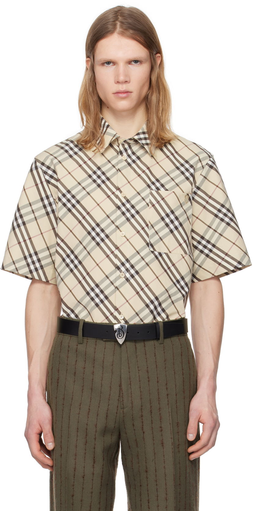 Srajce Burberry Burberry Check Cotton Shirt Bež | 8105349