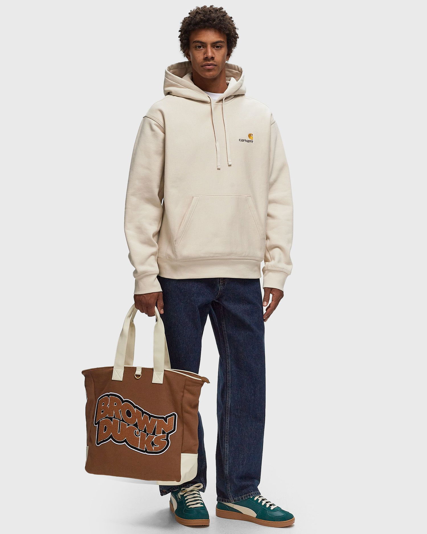 Pulover Carhartt WIP Hooded American Script Sweat Hoodie XXL Bež | I028279-MOO.XX, 1