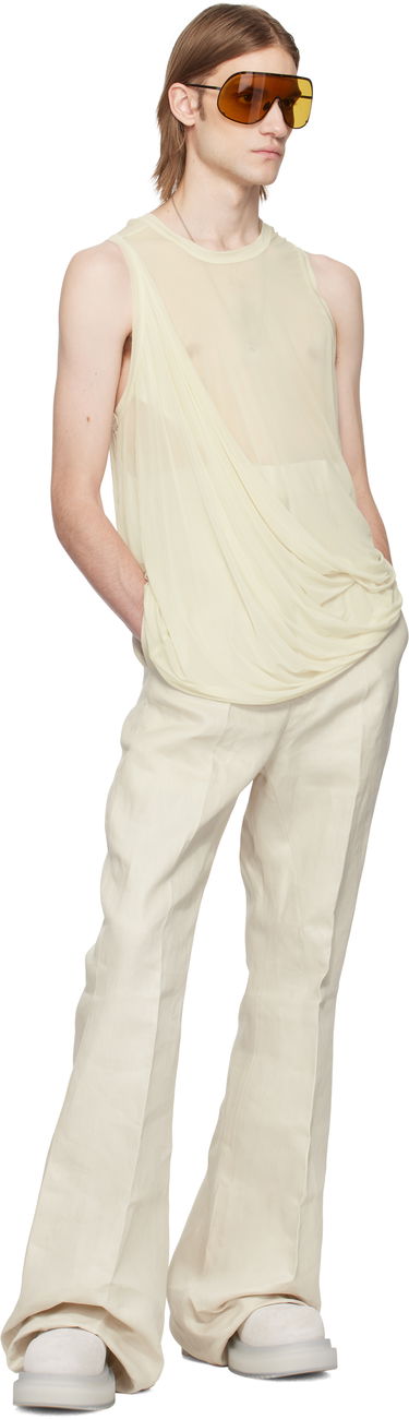 Hlače Rick Owens Rick Owens Hollywood Dirt Bolan Flare Trousers Bež | RR01E5351 TWL, 3