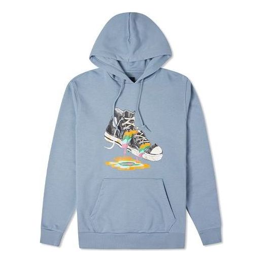 Pulover Converse Converse Graphic Print Pullover Hoodie Modra | 10022937-A03