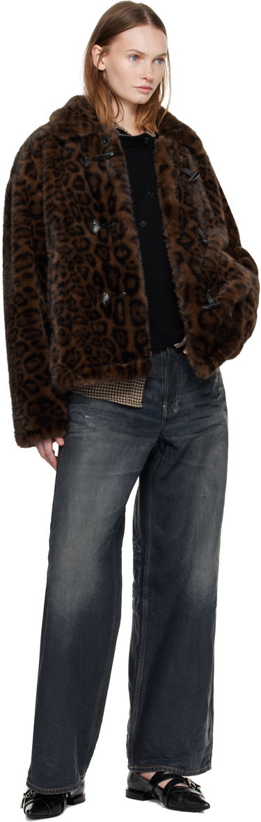Jakna Andersson Bell Andersson Bell Leopard Fur Duffle Jacket Rjava | awa735u, 3