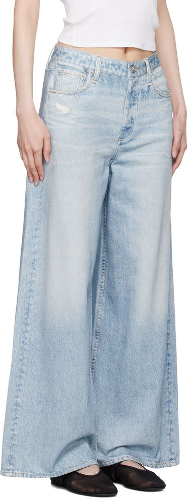 Kavbojke rag & bone rag & bone Miramar Sofie Ankle Wide-Leg Trousers Modra | WCW24S70078207, 1