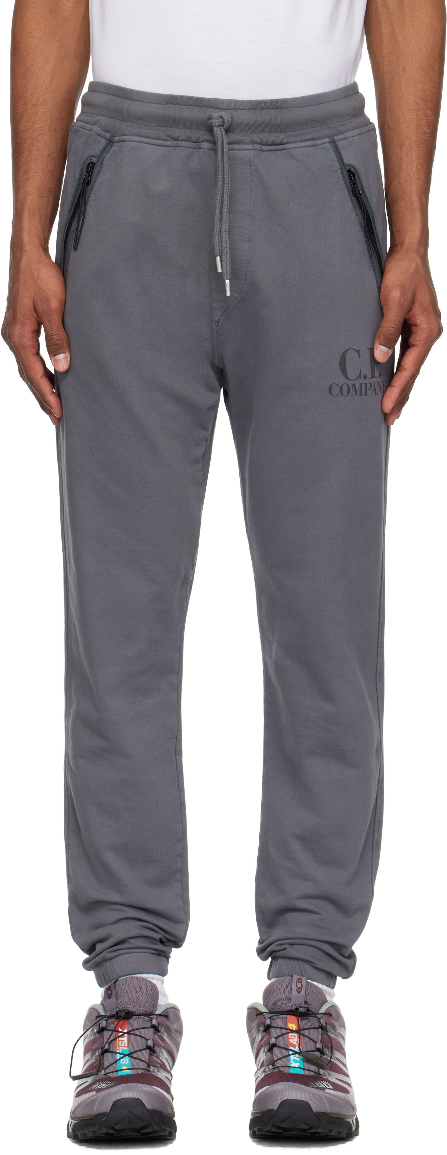 Trenirka C.P. Company C.P. Company Light Fleece Logo Sweatpants Siva | 18CMSP134A-002246G, 0