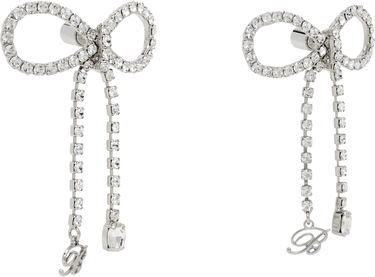 Uhani Blumarine Blumarine Crystal Bow Drop Earrings Kovinski | P522W305A, 1