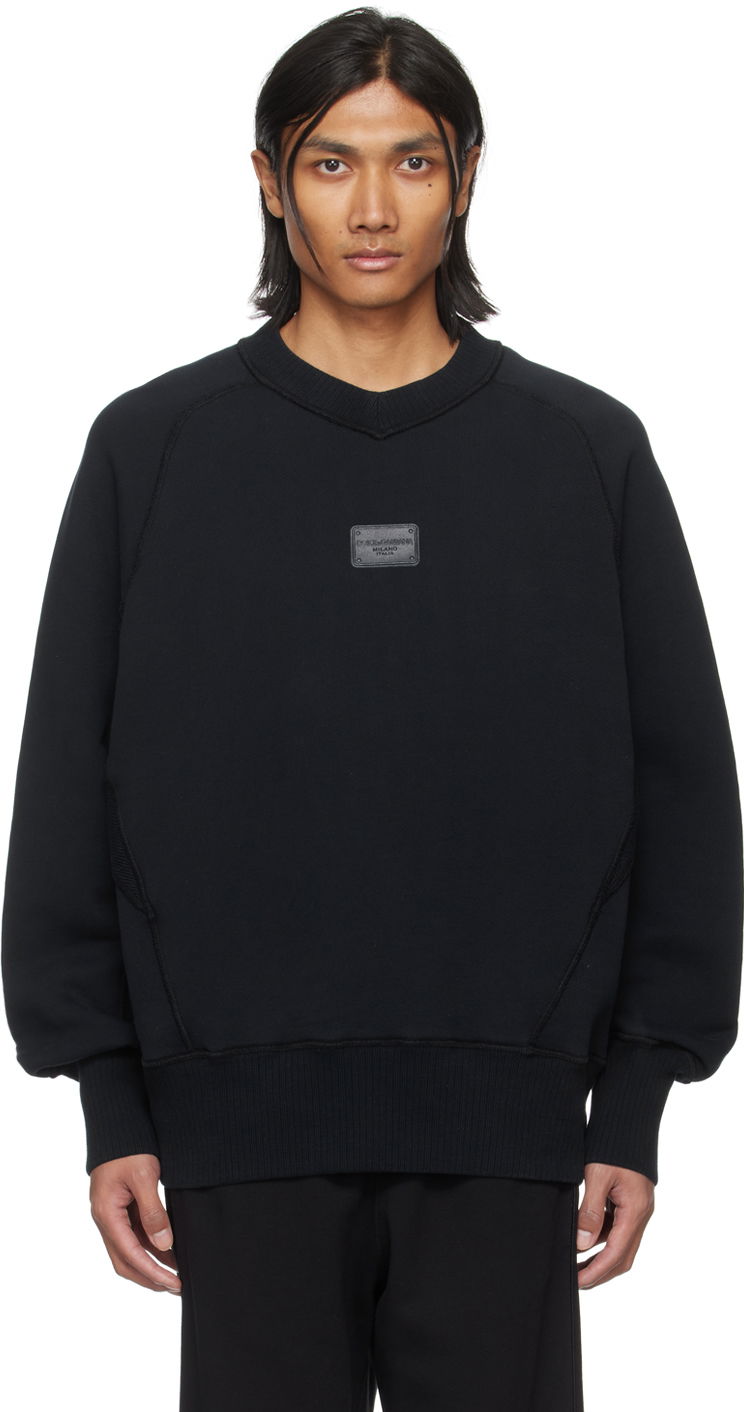 Pulover Dolce & Gabbana Marina Sweatshirt Črna | G9ASTTG7K3Y