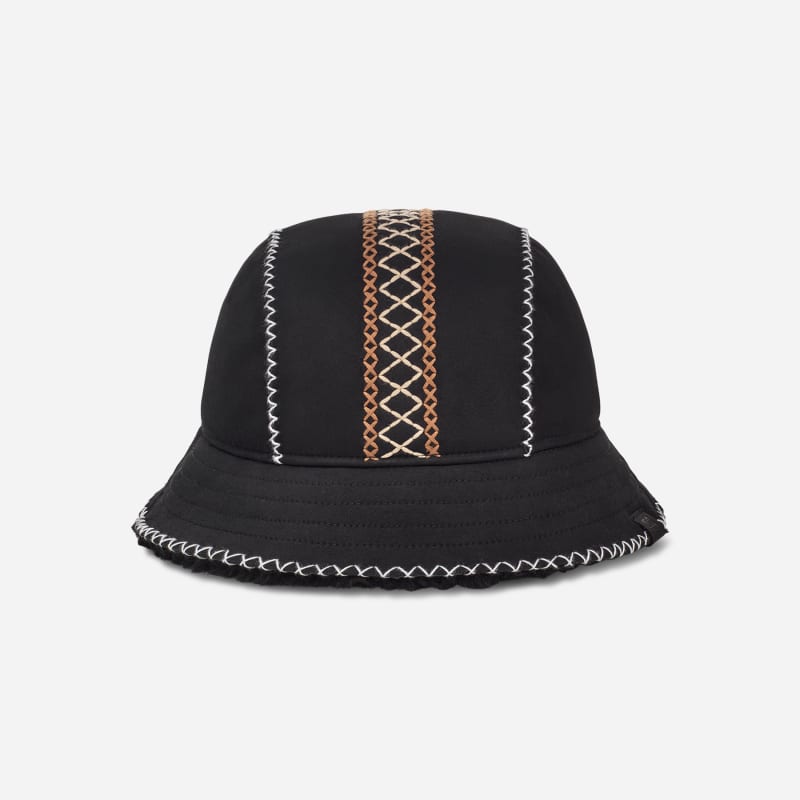 Klobuk UGG Embroidered Bucket Hat Črna | 100908-BLK