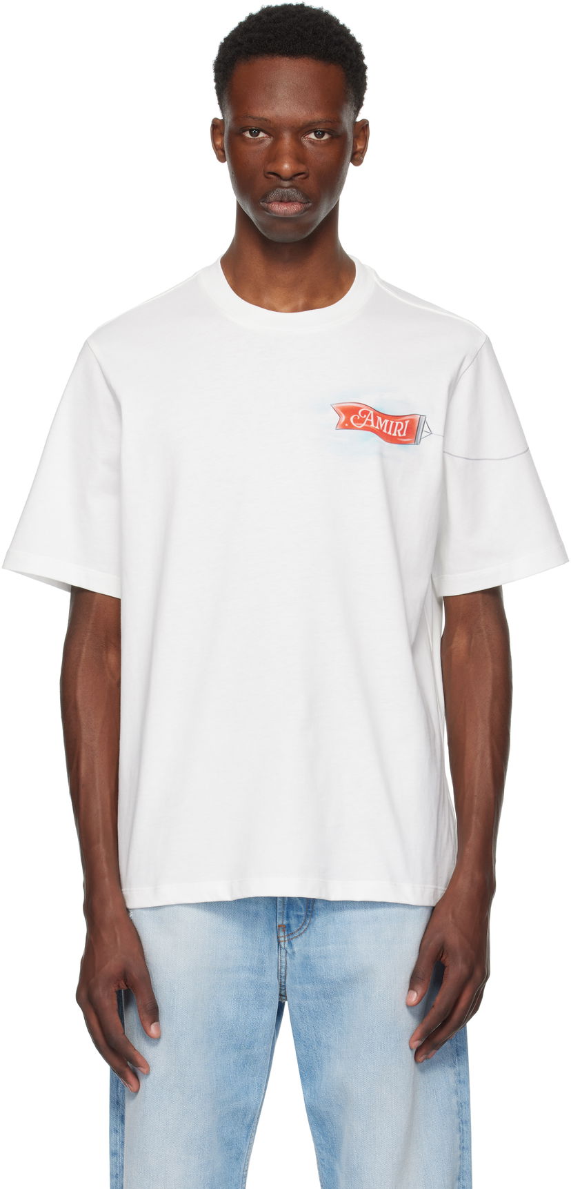 Majica AMIRI AMIRI 'For the World' T-Shirt Bela | AMJYTE1220