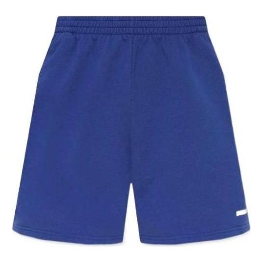 Kratke hlače Balenciaga Shorts With Logo Print Modra | 676137TNVB64388, 0