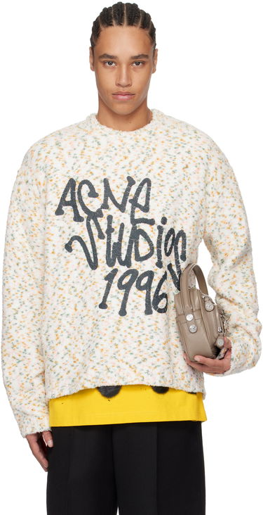 Pleteni pulover Acne Studios Acne Studios Printed Logo Knit Sweater Večbarvna | B60360-, 0