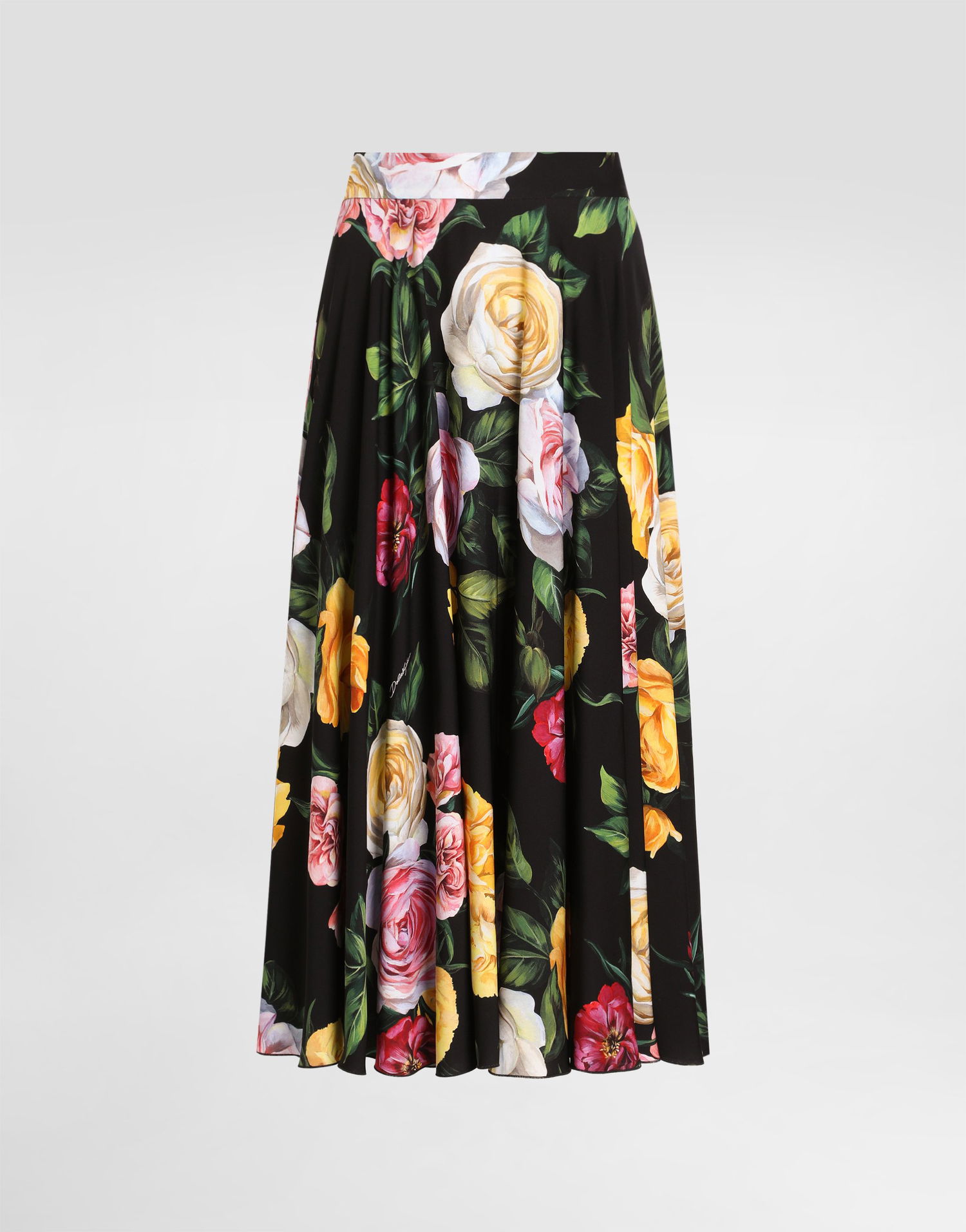 Krila Dolce & Gabbana Dolce & Gabbana Peony and Rose Print Charmeuse Circle Skirt Večbarvna | F4C2RTFSA7BHN5IY, 0