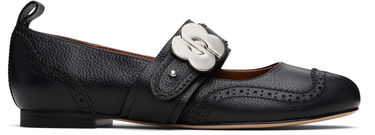 Nega čevljev SHUSHU/TONG SHUSHU/TONG Round-Toe Ballerina Flats Črna | FSDEAC06 LEA252, 0