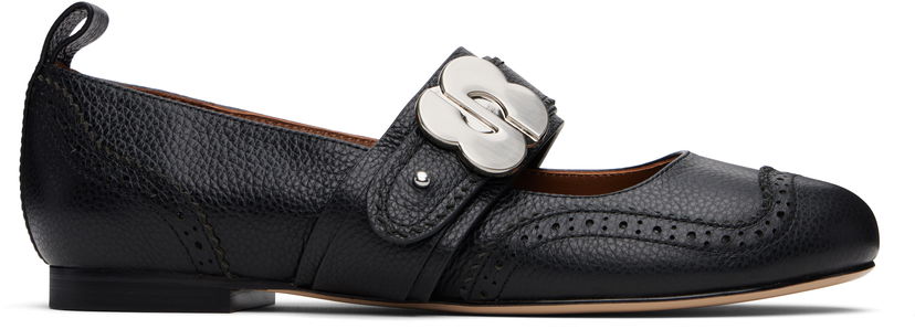 Nega čevljev SHUSHU/TONG SHUSHU/TONG Round-Toe Ballerina Flats Črna | FSDEAC06 LEA252