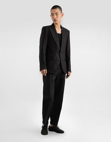 Jakna Dolce & Gabbana Dolce & Gabbana Single-Breasted Linen Jacket 54 Črna | G2QS6TFU4MCN0000, 1