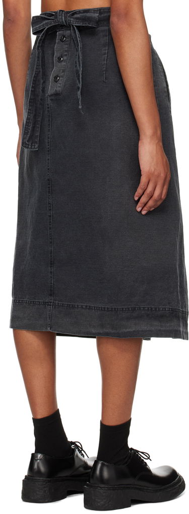 Krila YMC YMC George Midi Wrap Skirt Črna | Q3WAA, 2