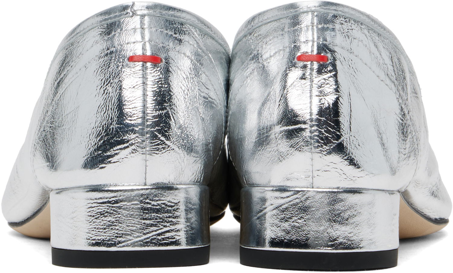 Oblačila Aeyde Aeyde Pippa Leather Ballerina Flats Kovinski | A11-FL-GLVR25RO126-SS25-920-068, 1