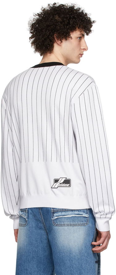 Pleteni pulover We11done We11done Pinstripe Rayon Sweater Bela | WD-KT1-22-619-U-WH, 2