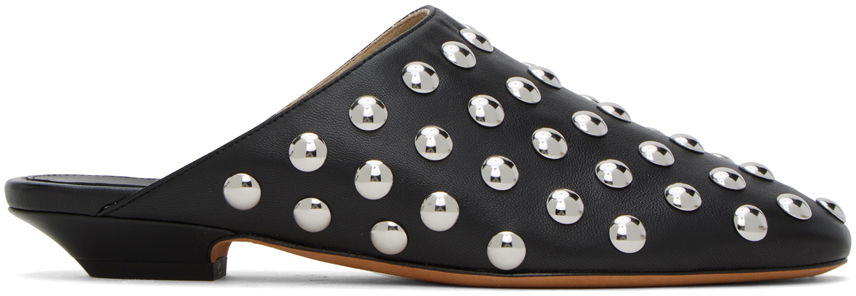 Superge in čevlji Khaite Studded Slippers Črna | F6014-847, 0