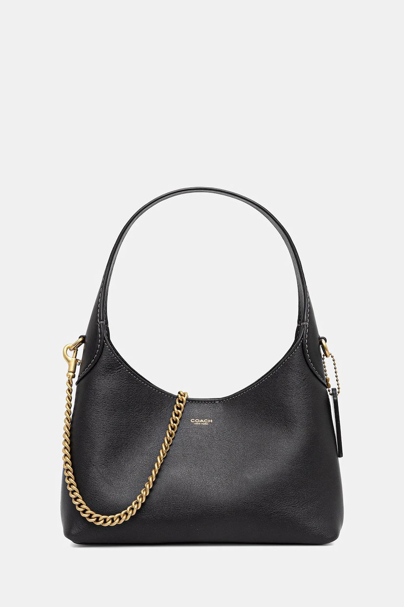 Torbica Coach Coach Brooklyn 23 Leather Shoulder Bag Črna | CW614