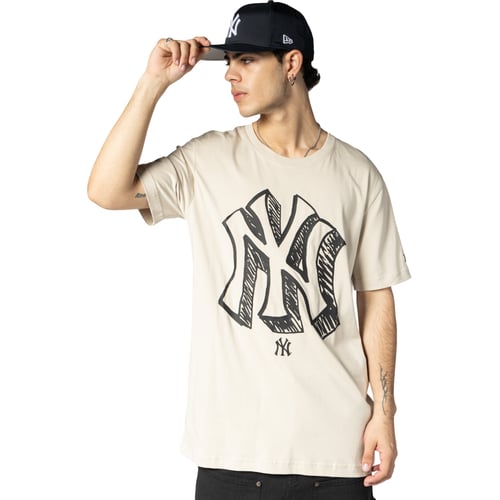 Majica New Era MLB Doodle T-Shirt Bež | 60571363