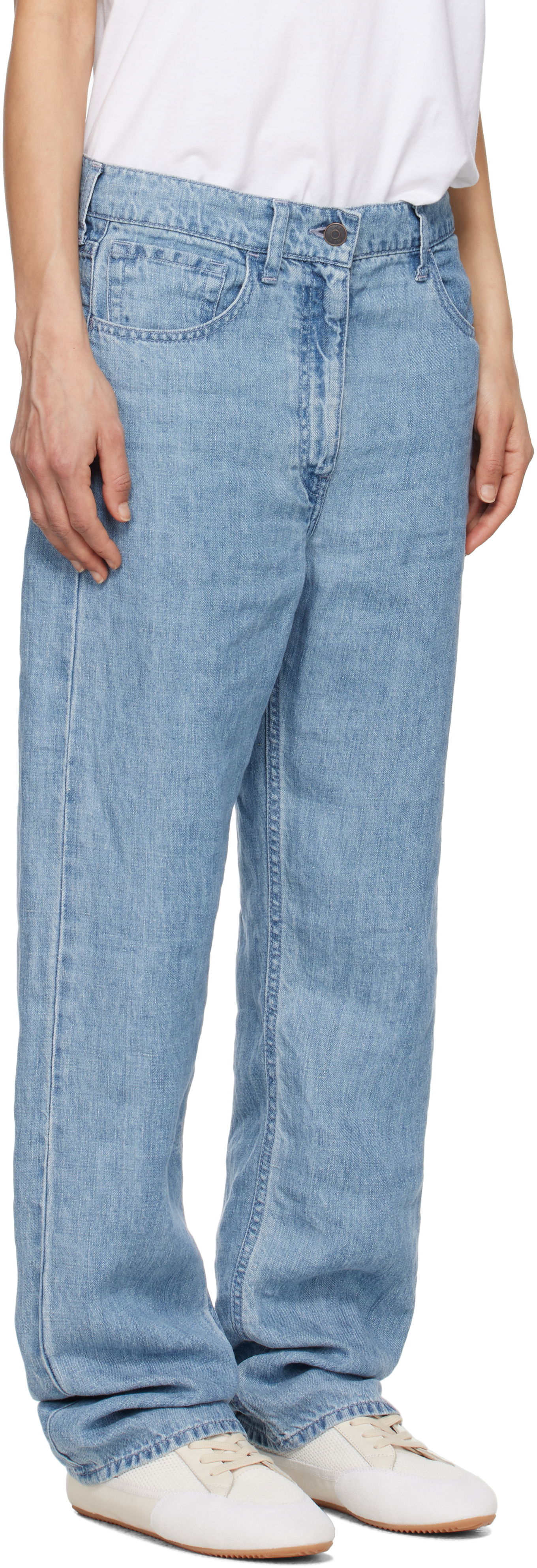 Kavbojke The Row The Row Tarley Wide Leg Jeans Modra | 8766-W3654, 1