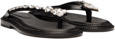 Superge in čevlji Simone Rocha Simone Rocha Embellished Flower Flip-Flops Črna | SLD54B 0740, 3