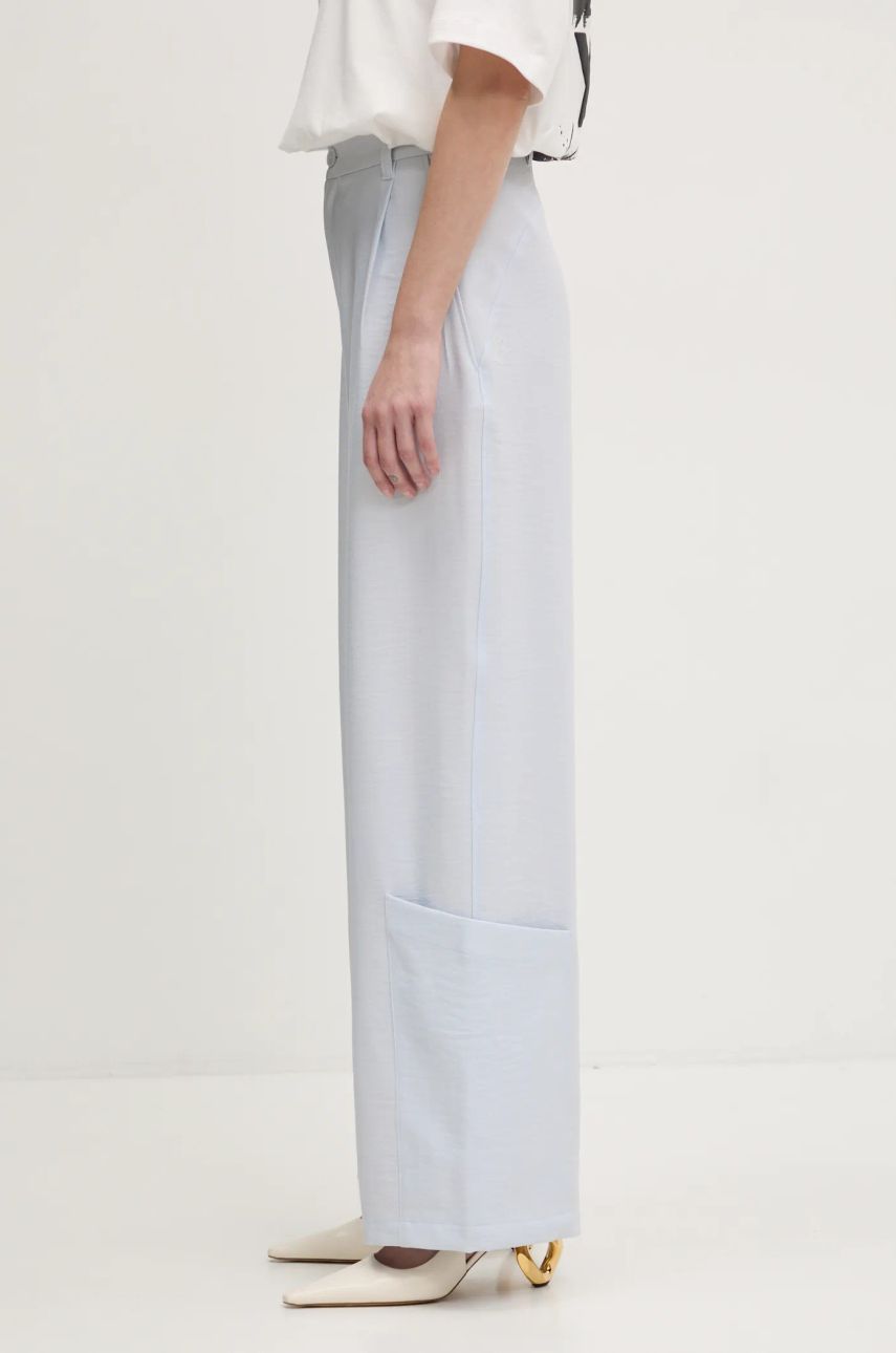 Hlače Y-3 Y-3 Sport Uniform Wide Leg High Waist Pants Modra | JM7801, 1