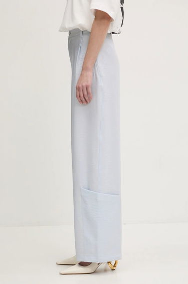 Hlače Y-3 Y-3 Sport Uniform Wide Leg High Waist Pants Modra | JM7801, 1