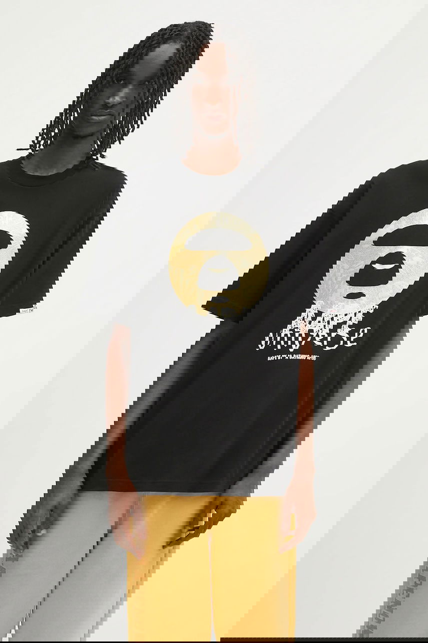 Majica AAPE by A Bathing Ape AAPE Basic Universe Graphic T-Shirt Črna | AAPTEM1648XXO, 0