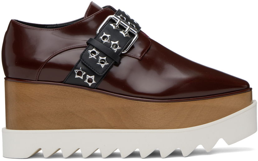 Superge in čevlji Stella McCartney Elyse Platform Derbys Rjava | 810279E00150