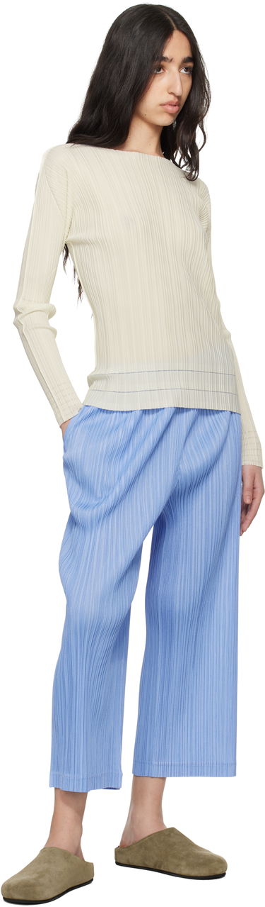 Pleteni pulover Pleats Please Issey Miyake Pleats Please Issey Miyake Soft Pleats Sweater Bela | PP56JK932, 3